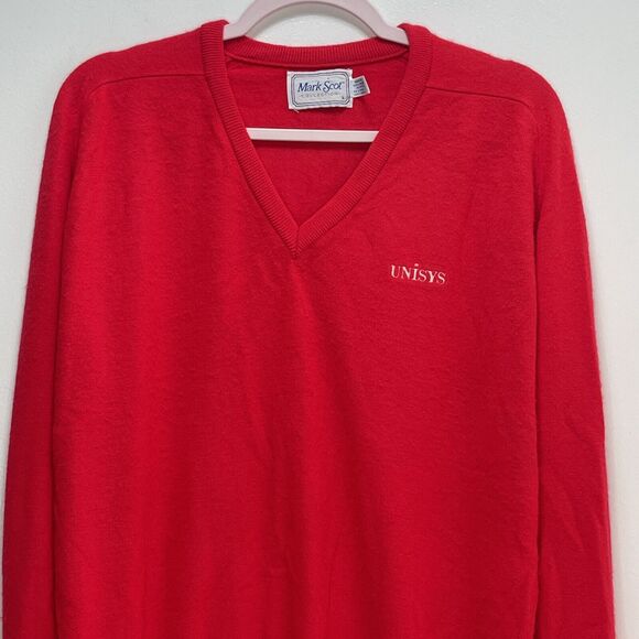 Vintage Embroidered Unisys Sweater USA Acrylic Mark Scot Collection L - Picture 3 of 4